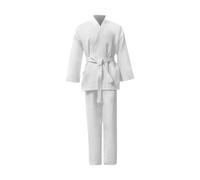 AsrMyjcx Karate Uniform de Ejercicio Indumentaria con Cinturón con Mezcla de Poliéster Algodón Ligero Y Transpirable para Sesiones, 170