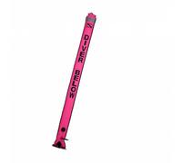AsrMyjcx Marcadora de Superficie de Buceo Señalizadora Tubo SMB Flotador Inflado por Etapa y Manual Válvula de Retención TPU Tejido Nylon 210D y Anilla D de, Rosa Fluorescente, 1.8m 18cm