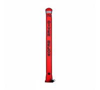 AsrMyjcx Marcadora de Superficie de Buceo Señalizadora Tubo SMB Flotador Inflado por Etapa y Manual Válvula de Retención TPU Tejido Nylon 210D y Anilla D de, Naranja, 1.17m 13cm