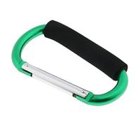 AsrMyjcx Mosquetón de Aluminio Portable Hook con Llavero Y Agarre de Almohadilla de Resorte para Colgar Plumas Adecuado para Senderismo E, 12mm Verde