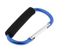 AsrMyjcx Mosquetón de Aluminio Portable Hook con Llavero Y Agarre de Almohadilla de Resorte para Colgar Plumas Adecuado para Senderismo E, 9mm Azul