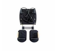 AsrMyjcx Pilates Reformer Cama de Entrenamiento Banco Máquina Cuerpo Completo con Base Estable y Correas Acolchadas Diseño Compacto y Móvil Adecuada para Hogar , Negro