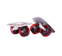 AsrMyjcx Placas Mini Tabla Dividida Antideslizante con Ruedas de Aluminio para Patinaje Libre Adecuado para Adultos Niños Principiantes, Ruedas Negras Rojas