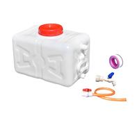 AsrMyjcx Tanque de Agua Recipiente Almacenamiento Agua Portátil con Tapa Hermética Material PP Adecuado para Camping Pesca Actividades de Emergencia Hogar, Blanco 15 Kg