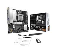 ASRock B850M Rock WiFi Socket AM5 Micro-ATX Motherboard, Compatible con AMD Ryzen Serie 9000/8000/7000, DDR5 8200+ (OC), PCIe 5.0, WiFi 6E, 2.5G LAN B850