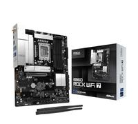 ASRock Placa base B860 Rock WiFi 7 ATX, compatible con procesadores Intel Core Ultra (Serie 2, LGA1851), DDR5 8666+ (OC), PCIe 5.0, WiFi 7, 2.5G LAN, Dr.MOS