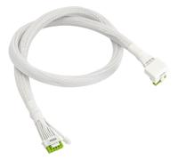 ASRock Cable tipo L de 12 V-2 x 6 600 W blanco, ATX 3.1 y PCIe 5.1, conector de 90°, sensor NTC, 16 AWG, terminales HCS