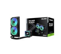 ASRock AIO Challenger 240 Digital, Radiador 240 mm, Pantalla 7,6 cm, ARGB, 0 dB, 6 años