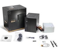 ASRock DeskMeet X300 Mini PC Barebone Kit - Enchufe AMD AM4, soporta CPU Ryzen 5000/4000/3000G, DDR4-3200MHz, PCIe 3.0 x16, Dual M.2, USB 3.2 Gen2 Type-C, PSU de 500 W (no CPU/RAM/Almacenamiento