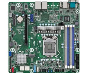 ASRock E3C252D4U, 1xSKT LGA1200, Intel E-2300, C252, 4xDIMM, SATA, 1xM.2, 2x1GbE, IPMI