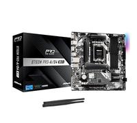 ASRock Placa Base B760M Pro-A/D4 WiFi, CPU Intel de 12ª generación y 13ª generación (LGA1700), chipset B760, DDR4, Equipado con Bluetooth, Placa Base Micro ATX