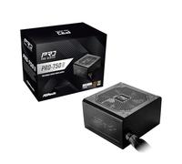 ASRock PRO-750B - Fuente de alimentación - 750W 80 Plus certificado bronce, lista para ATX 3.1, compatible con PCIe 5.1 (450W), ventilador de 120 mm, circuito de protección completa, garantía de 3