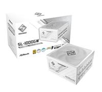 ASRock Steel Legend SL-1000GW 1000W 80 Plus Gold & Cybenetics Platinum - Fuente de alimentación Modular Completa ATX3.1 PCIe5.1 Lista con Cable de Doble Color 12V-2x6, Condensador japonés edición