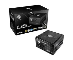 ASRock Steel Legend SL-850G 850W ATX Power Supply Unit, 80 Plus Gold Certified, 120mm Silent Cooling Fan, High Efficiency PSU