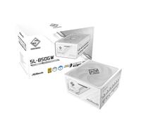 ASRock Steel Legend White Edition SL-850GW 850W ATX 3.1 PCle 5.1 Full Modular 10 años de garantía 135 mm FDB Ventilador iCOOL Fuente de alimentación Inteligente 80 Plus Gold Cybenetics Platinum 12V