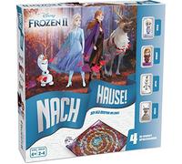 ASS Altenburger 22501062 Frozen 2 - Juego de Dados para la Carrera hacia el Objetivo con Elsa, Anna, Olaf y Sven como Figuras de Juego 3D de Disney, Individuales