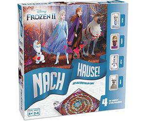 ASS Altenburger 22501062 Frozen 2 - Juego de Dados para la Carrera hacia el Objetivo con Elsa, Anna, Olaf y Sven como Figuras de Juego 3D de Disney, Individuales