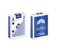 Ass Altenburger Cartas de póquer 40046 - 63 x 88 mm, 4 palos, Azul (versión en alemán)
