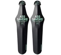 ASS SAVERS - Guardabarros para sillín de Bicicleta (2 Unidades), Color Negro