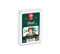 Ass-Turnierbild Altenburger 22570027 Skat-Cuadro de Torneo, Juego de Cartas en Estuche de plástico, Color Amarillo, 9.8 cm x 6.6 cm x 1.8 cm
