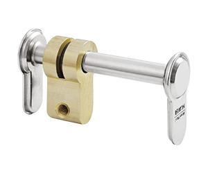 ASSA ABLOY 153950077 Cilindro ciego ajustable 96-165 mm, cilindro europeo PZ, latón FS1539, niquelado mate