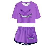 Assassination Classroom Juegos de chándal Deportivo de Anime Camiseta de Manga Corta y Pantalones Cortos de chándal para Unisex