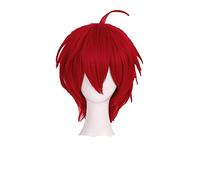 Assassination Classroom Karma Akabane Akashi Seijuro Cosplay Wigs Short Flame Red Heat Resistant Synthetic Hair Wig + Wig Cap
