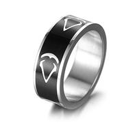 Assassin'S Creed Game Symbol Anillo de Personalidad para Hombre de Acero y Titanio