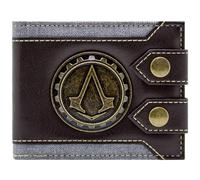 Assassin'S Creed Syndicate London Billetera/Cartera Emblema de Engranaje Metálico Bi-Fold ID & Porta-Tarjetas, Marrón