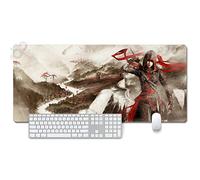 Assassin'S Creed XXL Anime Alfombrilla para ratón 900 x 400 mm - Speed Gaming Mousepad - Mouse Pad para Ordenador - 3mm Goma Antideslizante, para Gamers Ordenador, PC y Laptop, J