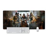 Assassin'S Creed XXL Anime Alfombrilla para ratón 900 x 400 mm - Speed Gaming Mousepad - Mouse Pad para Ordenador - 3mm Goma Antideslizante, para Gamers Ordenador, PC y Laptop, K