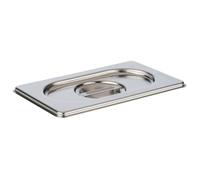 APS 81591 GN 1/9 tapa sin hueco para la cuchara, acero inoxidable, dimensiones 105 x 175 mm/altura 25 mm