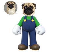 ASSIALL Almohada Facial Personalizada Mini Me Cojines con Forma Personalizada Impresión 3D a Doble Cara Almohada de Felpa Regalo del Ornamento del Coche del Sofa (Mario)