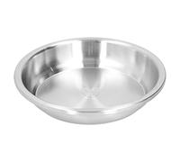 Assiette de service profonde en acier inoxydable robuste 24 cm finition miroir antirouille bord lisse sûr à utiliser léger empilable multi-usage pour salade soupe vaisselle de (Assiette creuse Lizi