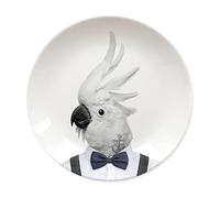 Assiette wild dining 23 cm colin cacatoes just mustard