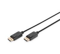 Displayport connection cable, DP M/M, 15.0m, w/interlock, Full HD 1080p, bl