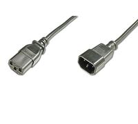 Assmann - Cable de alimentación (Conector Macho IEC a Conector Hembra IEC, 5 m), Color Negro