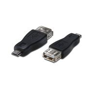 ASSMANN Digitus AK-300507-000-S Adaptador de Cable USB A Micro-USB B Negro - Adaptador para Cable (USB A, Micro-USB B, Male Connector/Male Connector, Negro)