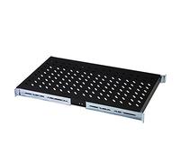 Assmann Digitus DN 19 TRAY - Estante para armarios de red | A partir de 1000 mm de profundidad del armario - Capacidad de carga: 100 kg - Para armarios de red y servidores - Negro