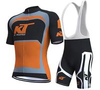 assocauicy Conjunto Ciclismo Hombre,Maillot Transpirable y Cómodo Pantalones Cortos Acolchados 3D para Hombres En Verano
