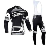 assocauicy Conjunto Ciclismo Hombre,Traje de ciclismo Pantalones De Manga Larga Otoño Maillot Con Almohadillas 5D De Gel