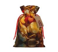ASSORT Bolsas de regalo de Navidad con cordón para papas fritas, bolsas de lino para fiestas de Navidad, regalos de caramelos, bolsas de joyería de boda