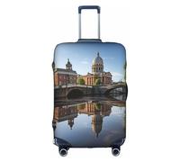 ASSORT Dublin Irlanda Ha Penny Bridge River Print Funda elástica para maleta, antiarañazos, lavable, varios tamaños, Blanco, XL