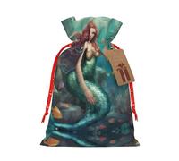 ASSORT Fairy Tale - Bolsas de regalo de Navidad con cordón de sirena, de lino, para fiestas de Navidad, caramelos, regalos de boda, bolsas de joyería