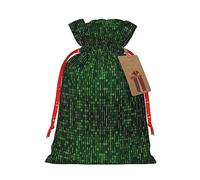 ASSORT Hacker Era - Bolsas de regalo de Navidad con cordón, bolsas de lino para fiestas de Navidad, caramelos, regalos de joyería de boda