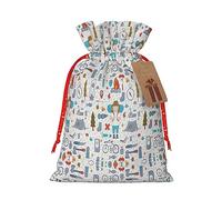 ASSORT The Nature Wildlands - Bolsas de regalo con cordón para Navidad, regalos de Navidad, regalos de caramelos, regalos de joyería de boda