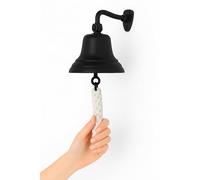 Assorted Collection Campana de Último Pedido - Accesorios de Bar para el Pub en Casa, Campana de Mano Montada en la Pared, Decoraciones Náuticas - Única Campana Negra con Sonido Claro y Fuerte Pubs 10