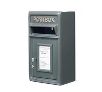 Assorted Collections Buzón de Hierro Fundido de Alta Resistencia | Buzón de Pared | Buzón Resistente a la Intemperie con Cerradura y 2 Llaves | Fácil de Instalar | Gris, 24 x 17 x 44 cm, 11,8 kg