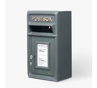 Assorted Collections Buzón de Hierro Fundido de Alta Resistencia | Buzón de Pared | Buzón Resistente a la Intemperie con Cerradura y 2 Llaves | Fácil de Instalar | Gris, 24 x 17 x 44 cm, 11,8 kg