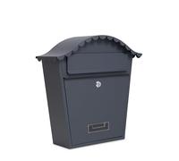 Assorted Collections Buzón de Pared, Buzón de Acero galvanizado con Cerradura y 2 Llaves, Buzón a Prueba de Clima, fácil de Instalar 36x13x37cm (Gris)